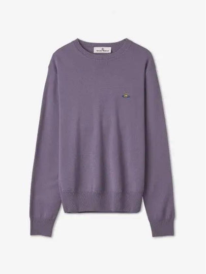 Logo Crew Neck Wool Knit Top Purple - VIVIENNE WESTWOOD - BALAAN 2