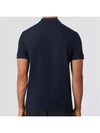 Men's CHUNKY Monogram motif cotton Polo Shirt navy - BURBERRY - BALAAN 4