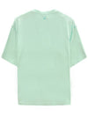 Logo Cotton Short Sleeve T-Shirt Green - ACNE STUDIOS - BALAAN 3