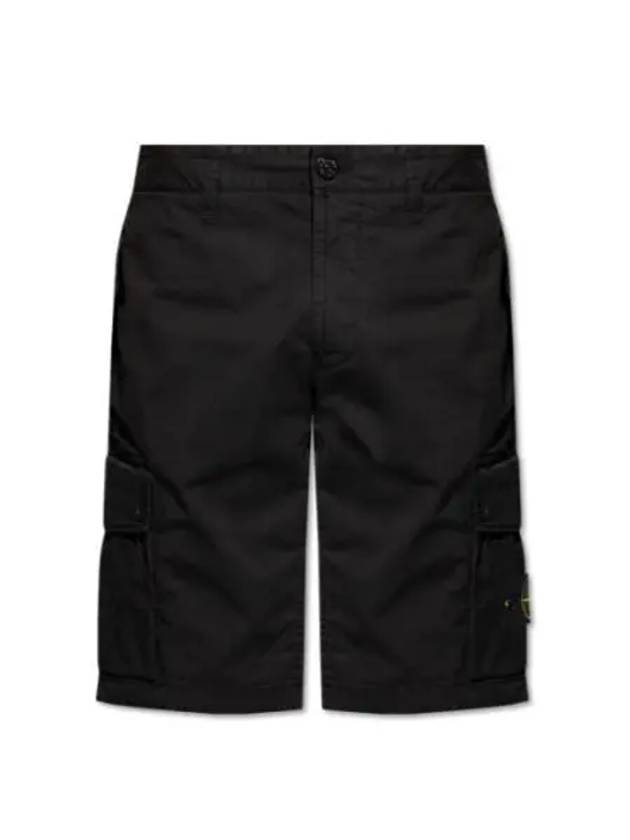 Wappen Cargo Bermuda Shorts Black - STONE ISLAND - BALAAN 2