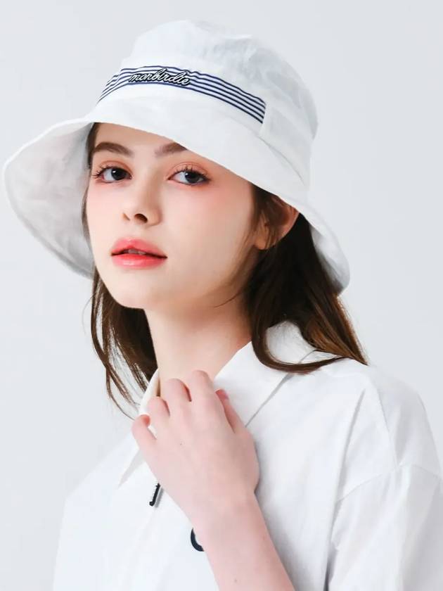 Ribbon Tunnel Cruise Bucket Hat WHITE - MONBIRDIE GOLF - BALAAN 4