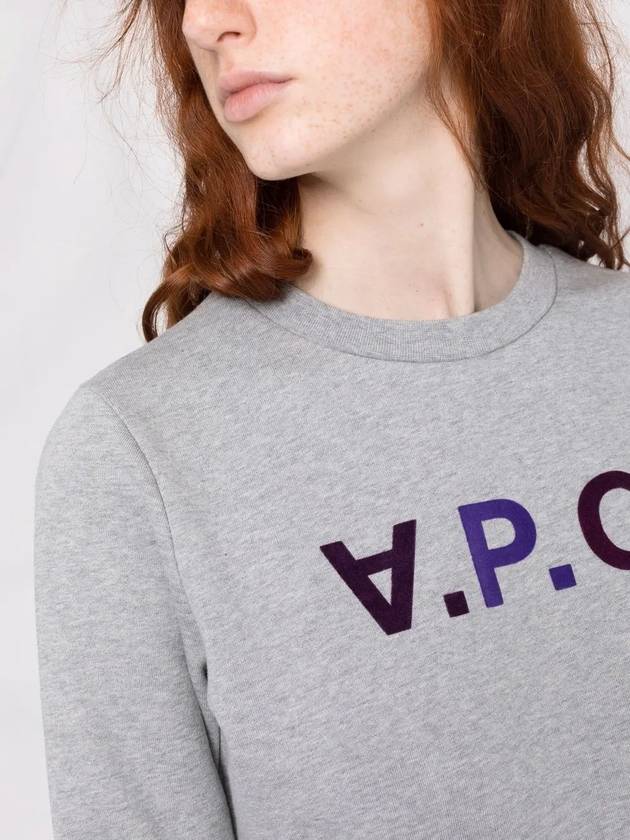 Logo Print Sweatshirt Grey - A.P.C. - BALAAN 3