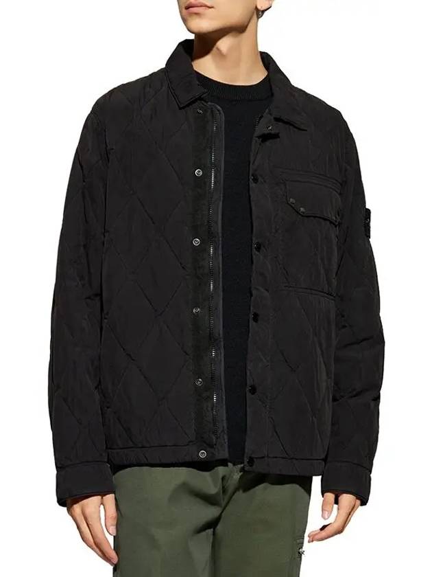 Q0633 50 Fili Nylon Padding Cotton Shirt Jacket Black - STONE ISLAND - BALAAN 4