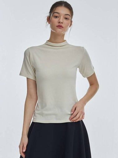 Half Turtleneck Short Sleeve Ivory - MANAVIS7 - BALAAN 1