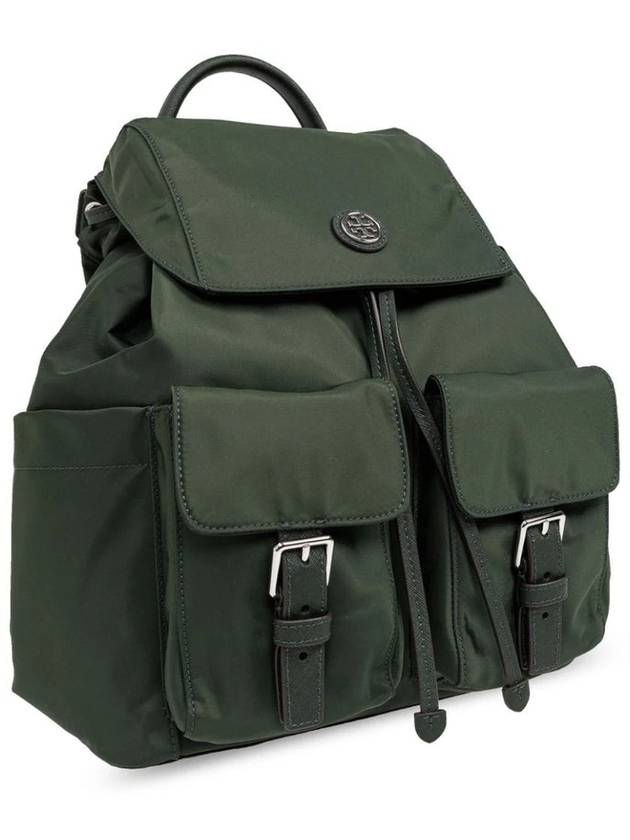 Virginia Flap Nylon Backpack Green - TORY BURCH - BALAAN 5