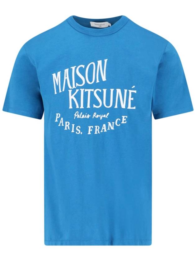 Paris Royal Classic Short Sleeve T-Shirt Sapphire - MAISON KITSUNE - BALAAN 2