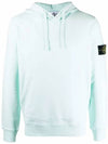 Wappen Patch Brushed Cotton Fleece Hoodie Light Green - STONE ISLAND - BALAAN 2