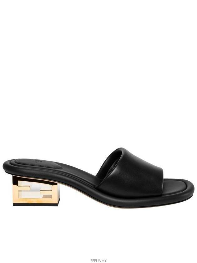 FF Baguette Motif Nappa Leather Sandals Black - FENDI - BALAAN 4