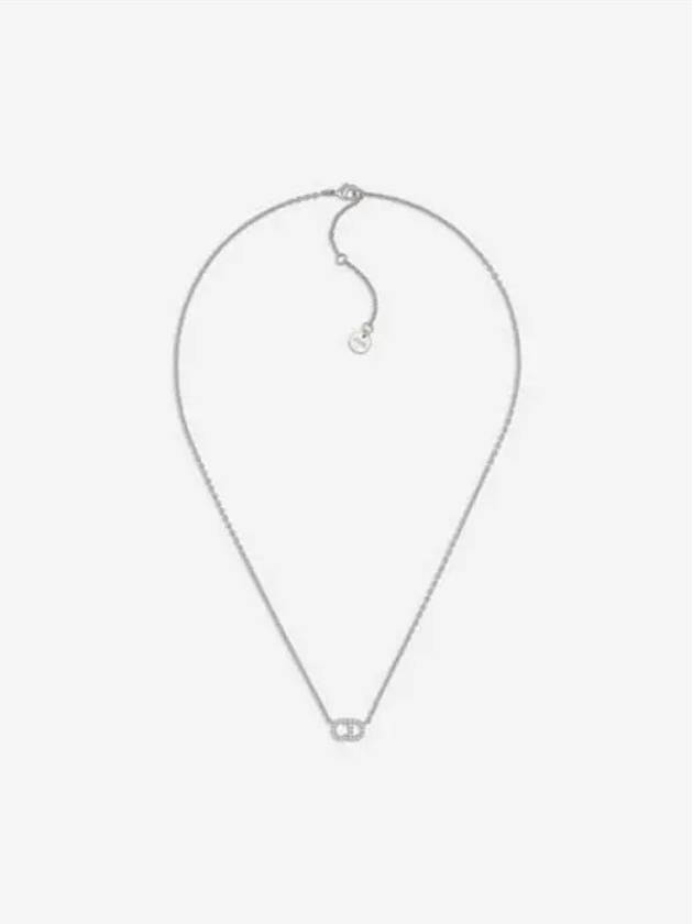 Claire D Rune White Crystal Necklace Silver - DIOR - BALAAN 3