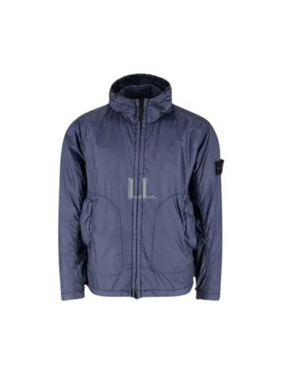 Garment Dyed Micro Yarn Hooded Jacket Navy - STONE ISLAND - BALAAN 2