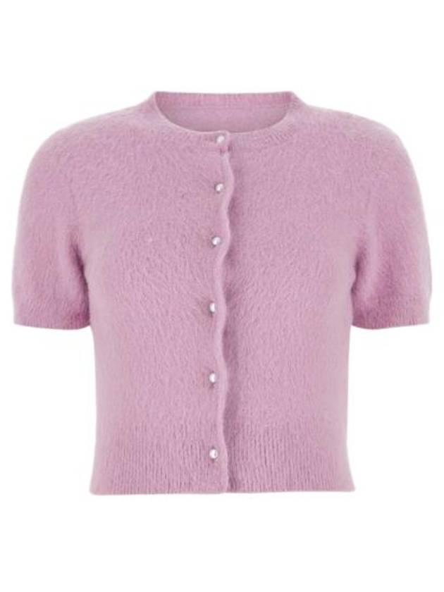 Angora Crew Neck Cardigan Lilac - MAISON MARGIELA - BALAAN 1