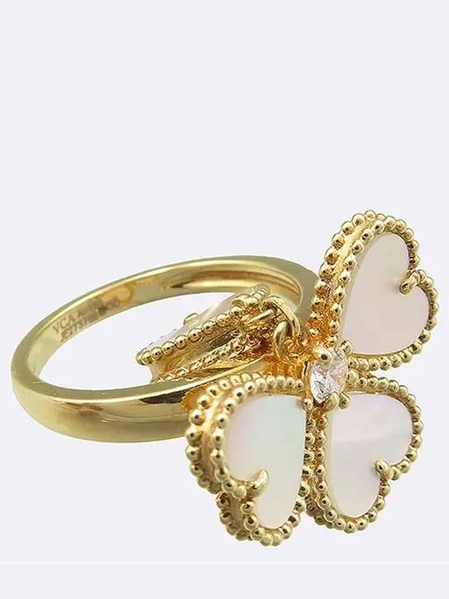 Van Cleef Arpels ARN5P350 18K Gold 1P Diamond Mother of Pearl Sweet Heart Ring No 50 - VANCLEEFARPELS - BALAAN 3