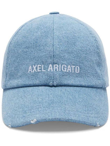 Block Distressed Ball Cap Washed Light Blue - AXEL ARIGATO - BALAAN 1