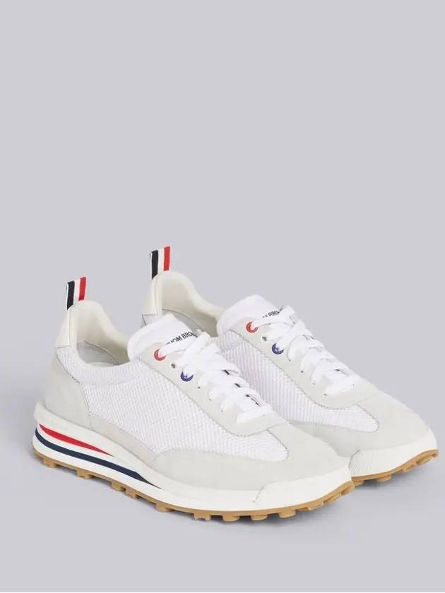 Fine Kid Suede Tech Runner White - THOM BROWNE - BALAAN 3