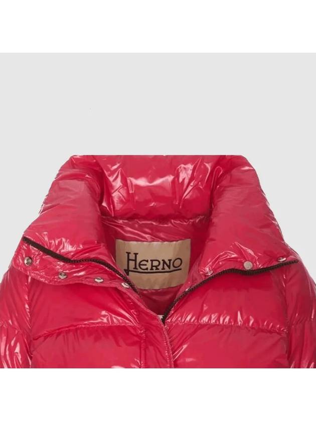 Glossy Funnel Neck Padding Pink - HERNO - BALAAN 4