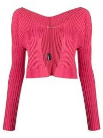 Jacquemus La Maille Fralou Longue Cardigan Pink 223KN5002190430SS23 1006194 - JACQUEMUS - BALAAN 1