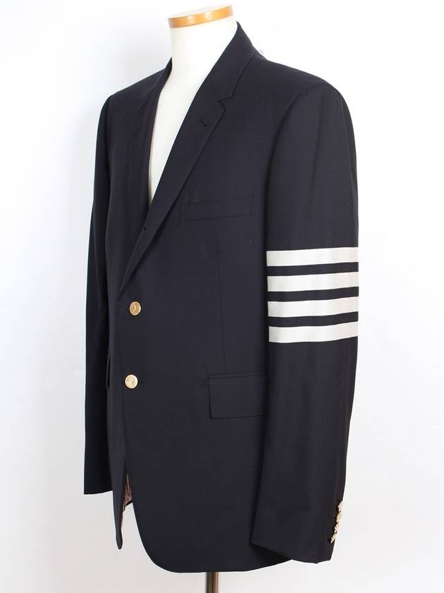 4 bar plain weave suit navy top 105 110 - THOM BROWNE - BALAAN 2