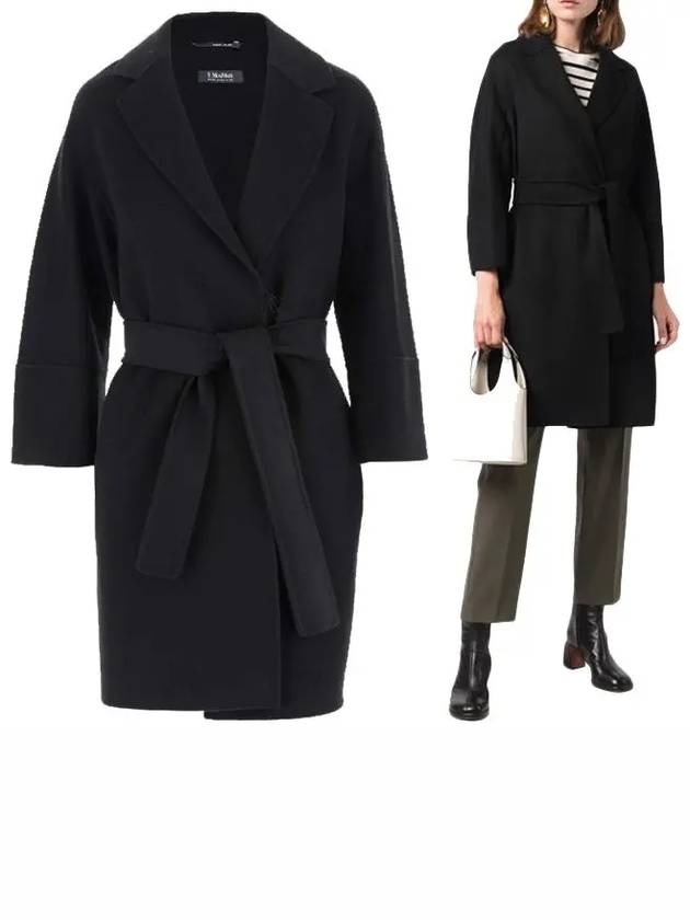 2390160439600 013 ARONA Arona black coat - MAX MARA - BALAAN 1