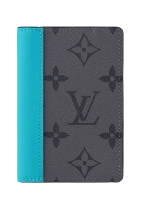 Monogram Pocket Organizer Card Holder Turquoise Gray - LOUIS VUITTON - BALAAN 1