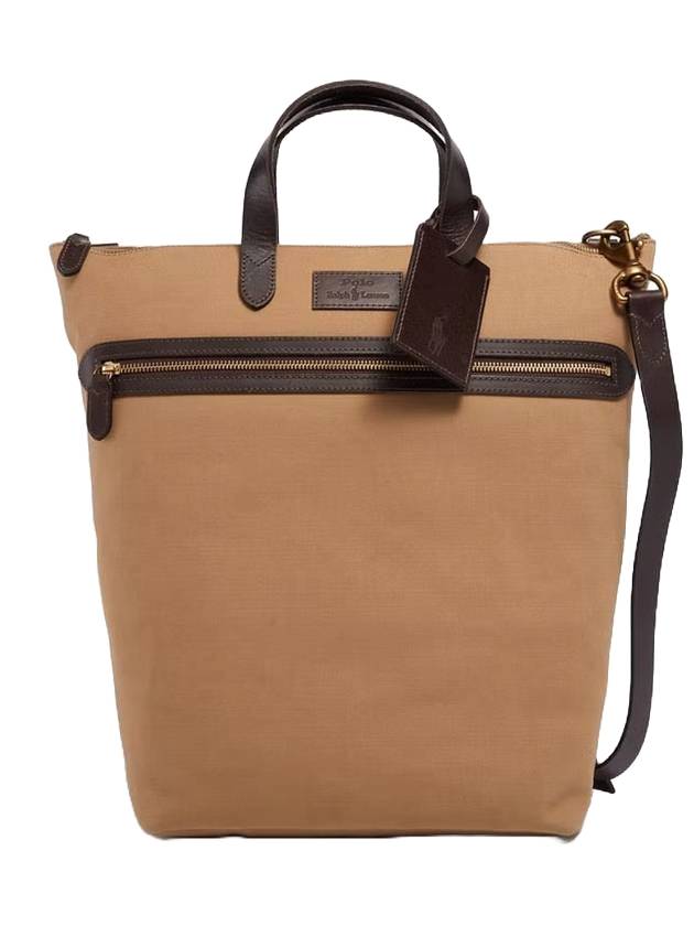 Logo Patch Tote Bag Brown - POLO RALPH LAUREN - BALAAN 1