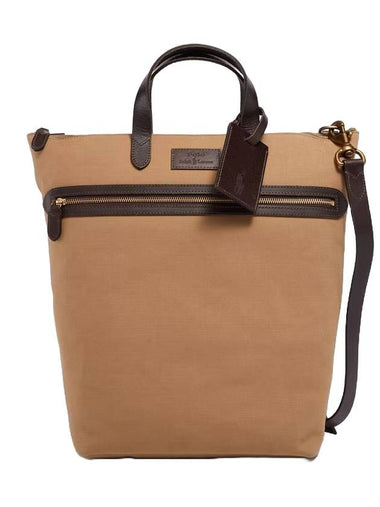 Logo Patch Tote Bag Brown - POLO RALPH LAUREN - BALAAN 1