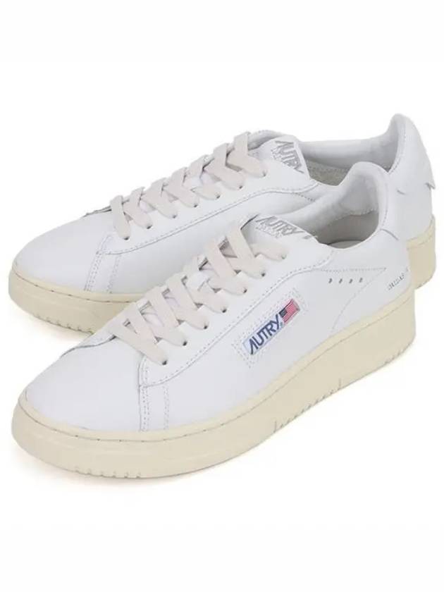 Dallas White Tab Leather Low Top Sneakers White - AUTRY - BALAAN 2