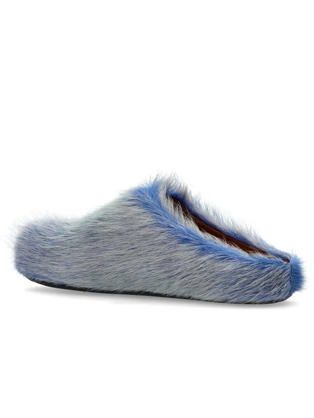 Marni Fur Slippers ‘Fussbett’, Women's, Blue - MARNI - BALAAN 5