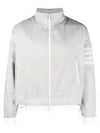 4 Bar Stripe Ripstop Zip-up Jacket Grey - THOM BROWNE - BALAAN 2