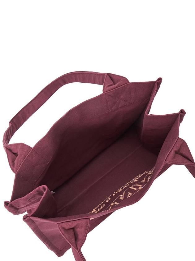 Easy Large Logo Tote Bag Burgundy - GANNI - BALAAN 6