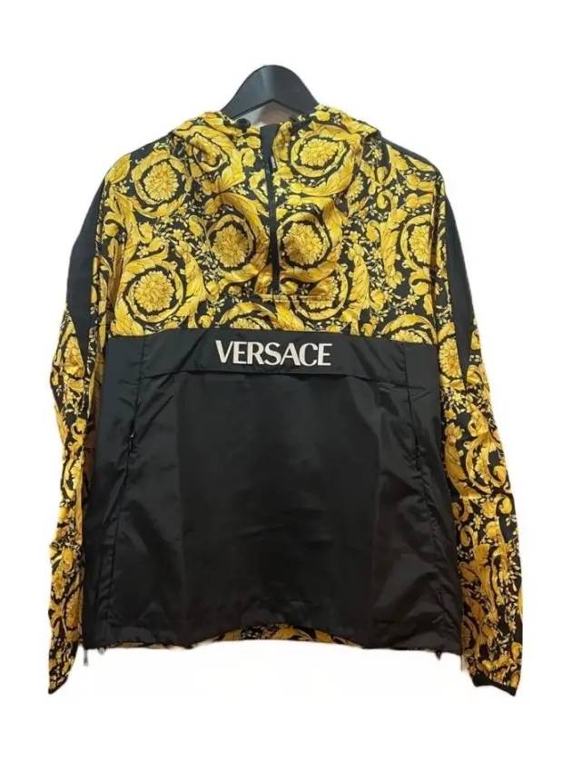 Men's Baroque Print Anorak Black Yellow - VERSACE - BALAAN 2