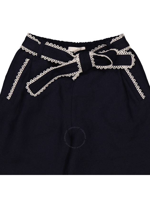 Chloe Girls Navy Lace-Trim Wide Leg Trousers, Size 14 - CHLOE - BALAAN 3