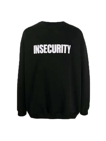 Insecurity Print Sweatshirt Black - VETEMENTS - BALAAN 1