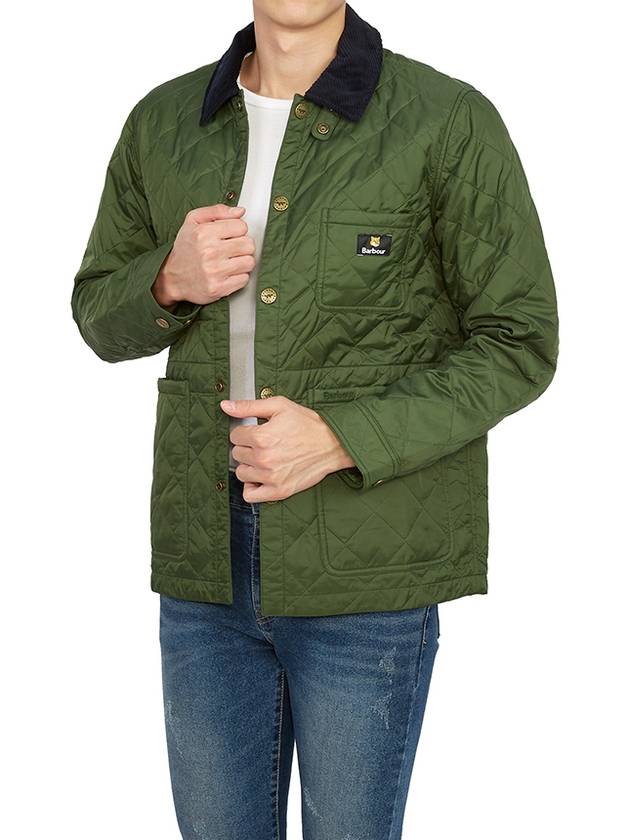 Kenning Quilting  Logo Patch Jacket Green - BARBOUR - BALAAN 9