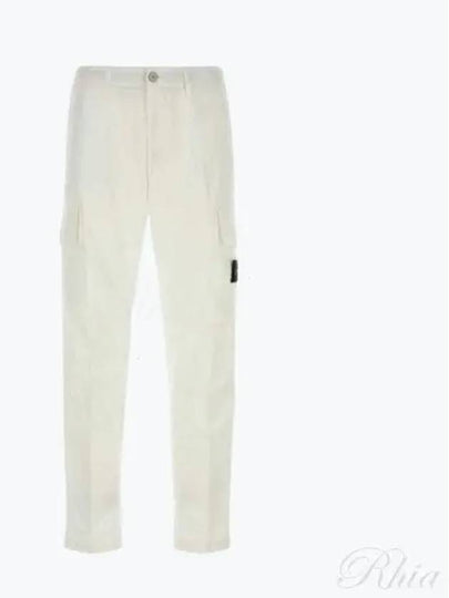 Waffen Logo Pocket Cargo Straight Pants White - STONE ISLAND - BALAAN 2