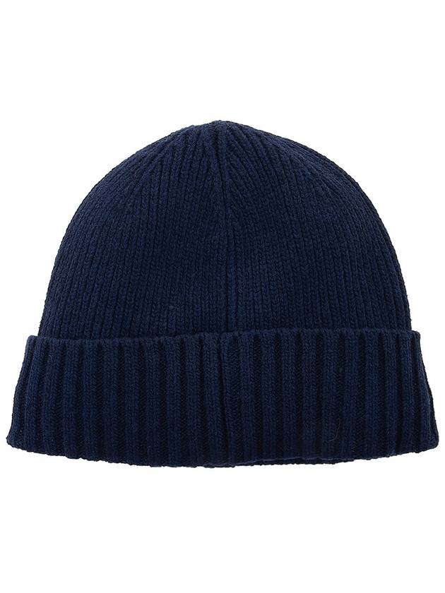 Logo Patch Carlton Cotton Beanie Navy - BARBOUR - BALAAN 3