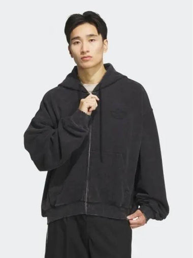 Wash hooded jacket BLACK - ADIDAS - BALAAN 1