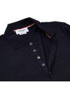 Lightweight Cotton Short Sleeve Polo Shirt Navy - THOM BROWNE - BALAAN 4