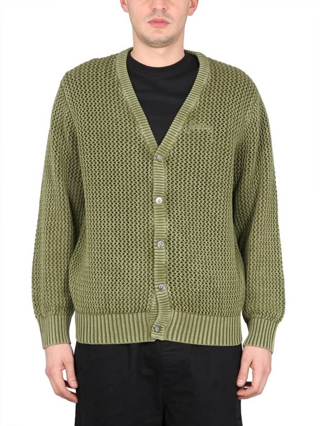 V-NECK CARDIGAN - STUSSY - BALAAN 1