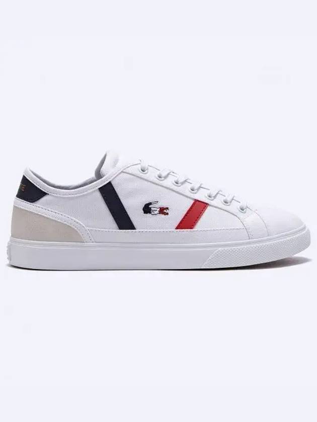 Men's Sideline Pro Textile Tricolor Low Top Sneakers White - LACOSTE - BALAAN 2