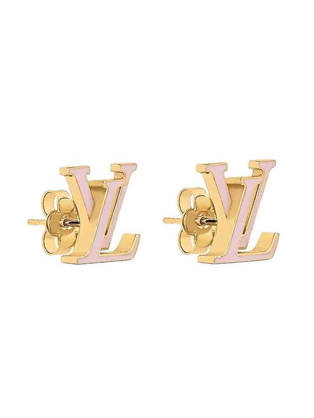 LV Iconic Enamel Earrings Gold - LOUIS VUITTON - BALAAN 1