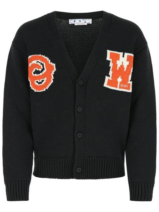 OW logo embroidery cardigan black - OFF WHITE - BALAAN 2