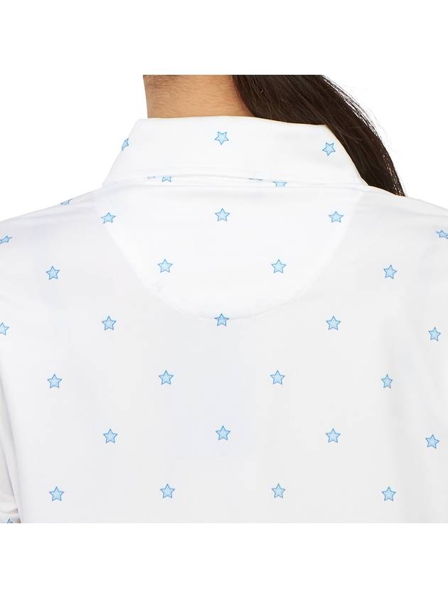 Women'S Star Print Long Sleeve Pk Shirt White - G/FORE - BALAAN 8