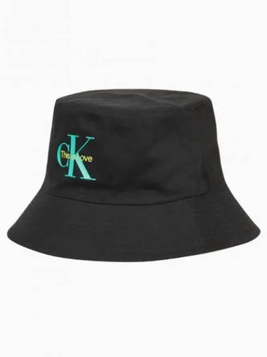 Logo Pride Reversible Bucket Hat Black - CALVIN KLEIN - BALAAN 1