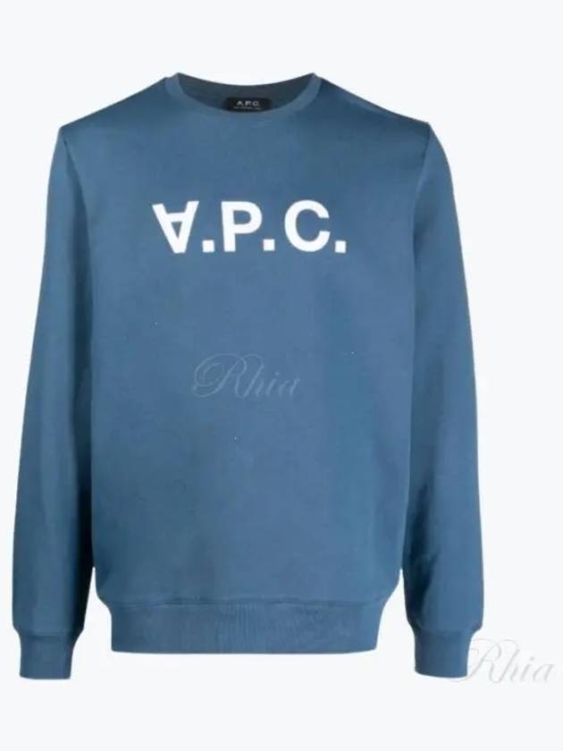 VPC Logo Crew Neck Sweatshirt Blue - A.P.C. - BALAAN 2