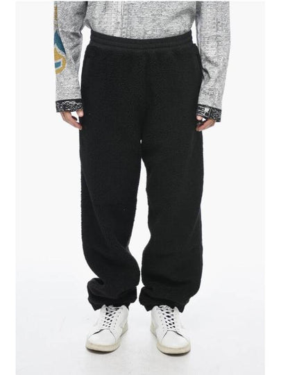 Fleece Nylon Track Pants Black - DIESEL - BALAAN 2