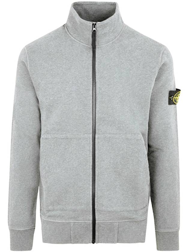 Wappen Patch Cotton Zip-up Jacket Grey - STONE ISLAND - BALAAN 2