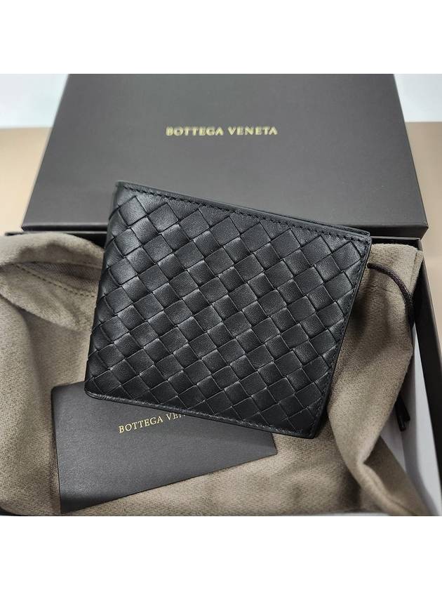 Intrecciato Weaving Half Wallet Black - BOTTEGA VENETA - BALAAN 2