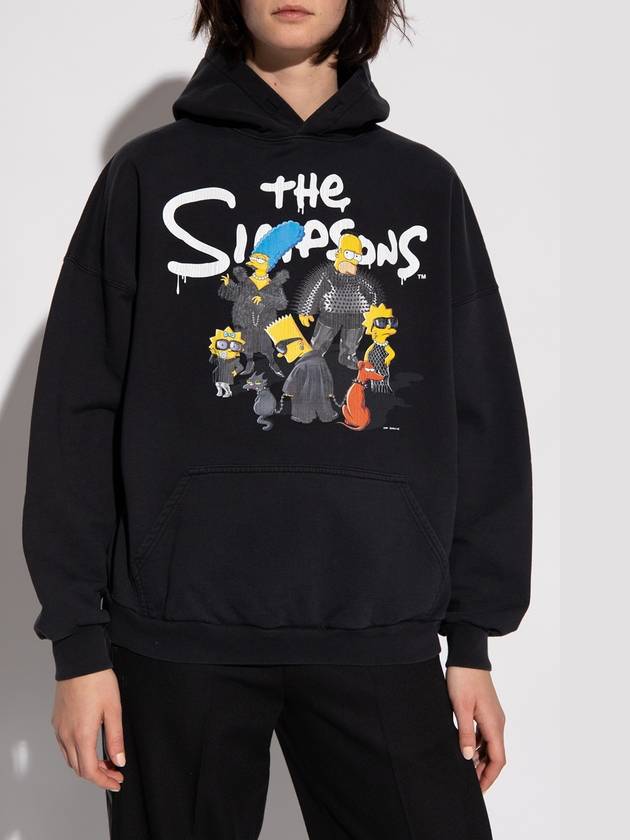 The Simpsons Hooded Top Black - BALENCIAGA - BALAAN.