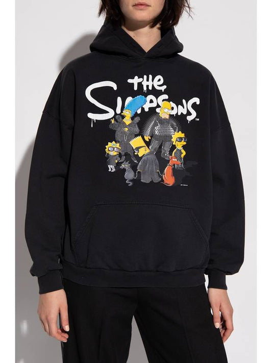 The Simpsons Printed Hoodie Black - BALENCIAGA - BALAAN 2