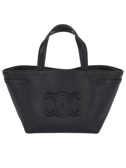 Mini Cabas Anais Cuir Triomphe Grained Calfskin Tote Bag Black - CELINE - BALAAN 2